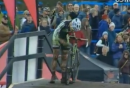 CRASH! Jeremy Powers Goes Down In Lead!