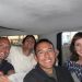 Everybody jammed in the carro