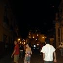 Walking around the square.