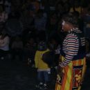 Clown doing a show in San Miguel Square.