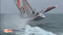 Thomas Coville almost capsized on his trimaran Sodebo