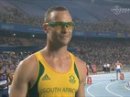 Oscar Pistorius races 400m semis - 2011 Track & Field Worlds: