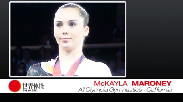 McKayla Maroney and Martha Karolyi before the 2011 World Championships