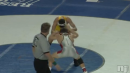 Anthony Giraldo of North Bergen falls to Will Mason of Cape Henry Collegiate, Beast of the East quarters