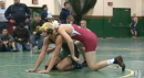 Dylan Dobzanski of Delsea defeats Tyler Richarson of Brick Memorial, Mustang Classic 160lb semis
