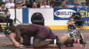 Razohnn Gross of Don Bosco defeats Carson Stack of Haddonfield, 195lb State Tournament semis