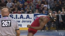 Raamiah Bethea of Trenton Central pins Sal Mastriani of Don Bosco, 152lb state tournament finals