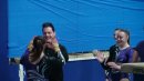 Champions team celebrates vault