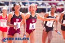 Texas A&M 1st Place (43.87) College Women's 4x100 Championship of America