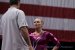 Bridget Sloan talks with Coach Marvin Sharp at 2012 Visa Championships