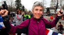 Joan Benoit-Samuelson runs with her fans to celebrate Title IX in Eugene