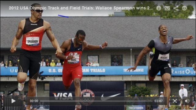 LaShawn Merrit 44.12 Mens 400m Final - USA Olympic Track and Field Trials 2012