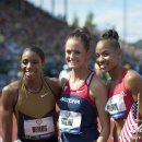 2012 Olympic Trials (Day 10): 400 Meter Hurdles Olympians--Lashinda Demus, Georganne Moline, and T'E