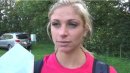 Maggie Vessey after 1.59.98 in Ninove, Memorial Rasschaert 2012