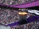 The Olympic Torch inside the Track Stadium