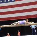 Aly Raisman training beam at 2010 Visa Championships
