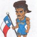 Pioneer Mascot  Colored w  flying w 