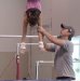 Chris Burdette spots Nica Hults on bars