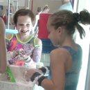Laughing in the chalk bucket