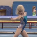 Rebecca training her floor routine