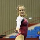 Oklahoma gymnast Lara Albright at the Metroplex Challenge