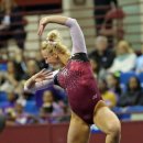 OU gymnast Brie Olson 2013 Metroplex Challenge