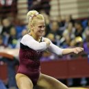 Oklahoma gymnast Brie Olson at the Metroplex Challenge