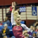 Oklahoma gymnast Haley Scaman at the Metroplex Challenge