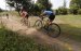 Chloe Woodruff catches a short draft off Lea Davidson on the loose descent. 