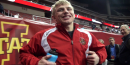 Walking with Kyle Dake to his drug test